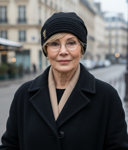 Caciula de dama Milian - Culoare negru - WILLI.ro