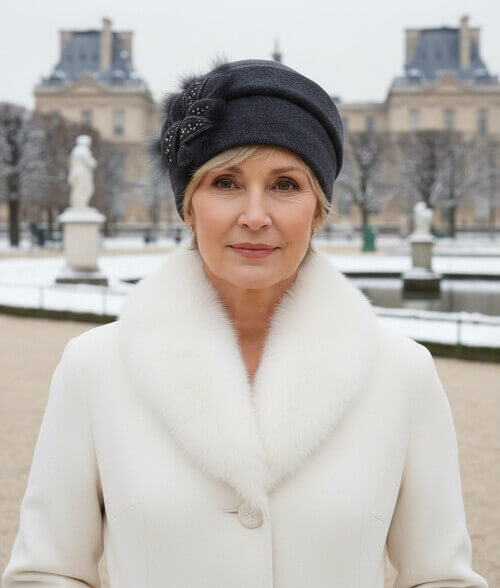 Caciula de dama eleganta Setja - Culoare Grafit - WILLI.ro