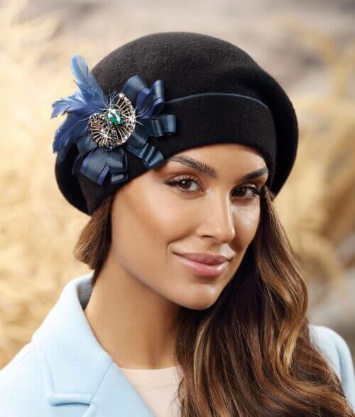 Caciula de dama tip bereta eleganta Ezi