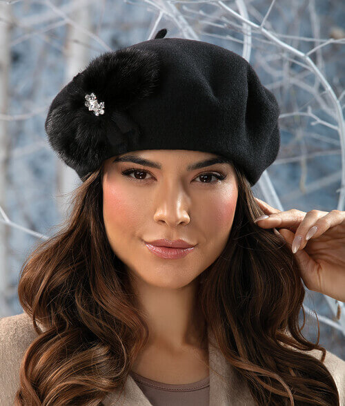 Caciula de dama tip bereta eleganta Amalfisa 2