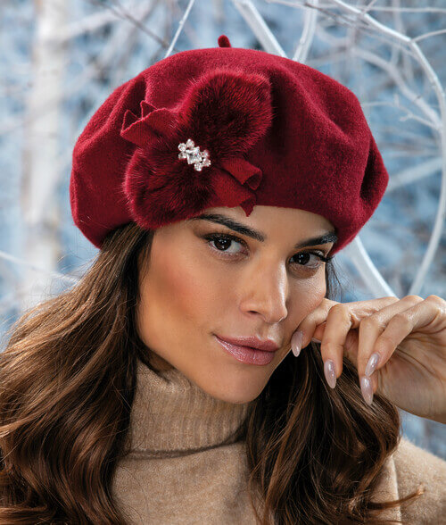 Caciula de dama tip bereta eleganta Amalfisa 3