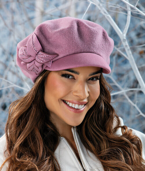 Caciula de dama tip bereta cu cozoroc Avrelas 5