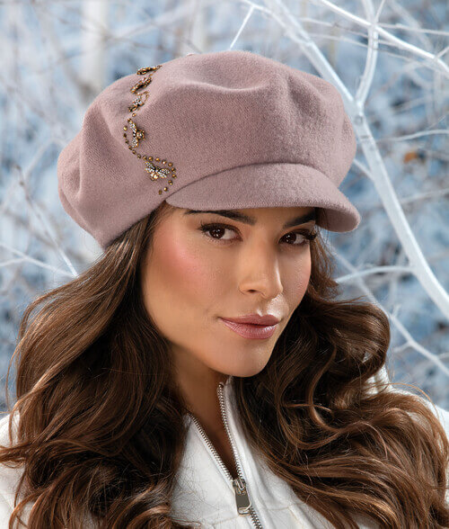 Caciula de dama tip bereta cu cozoroc Cyprasa 4